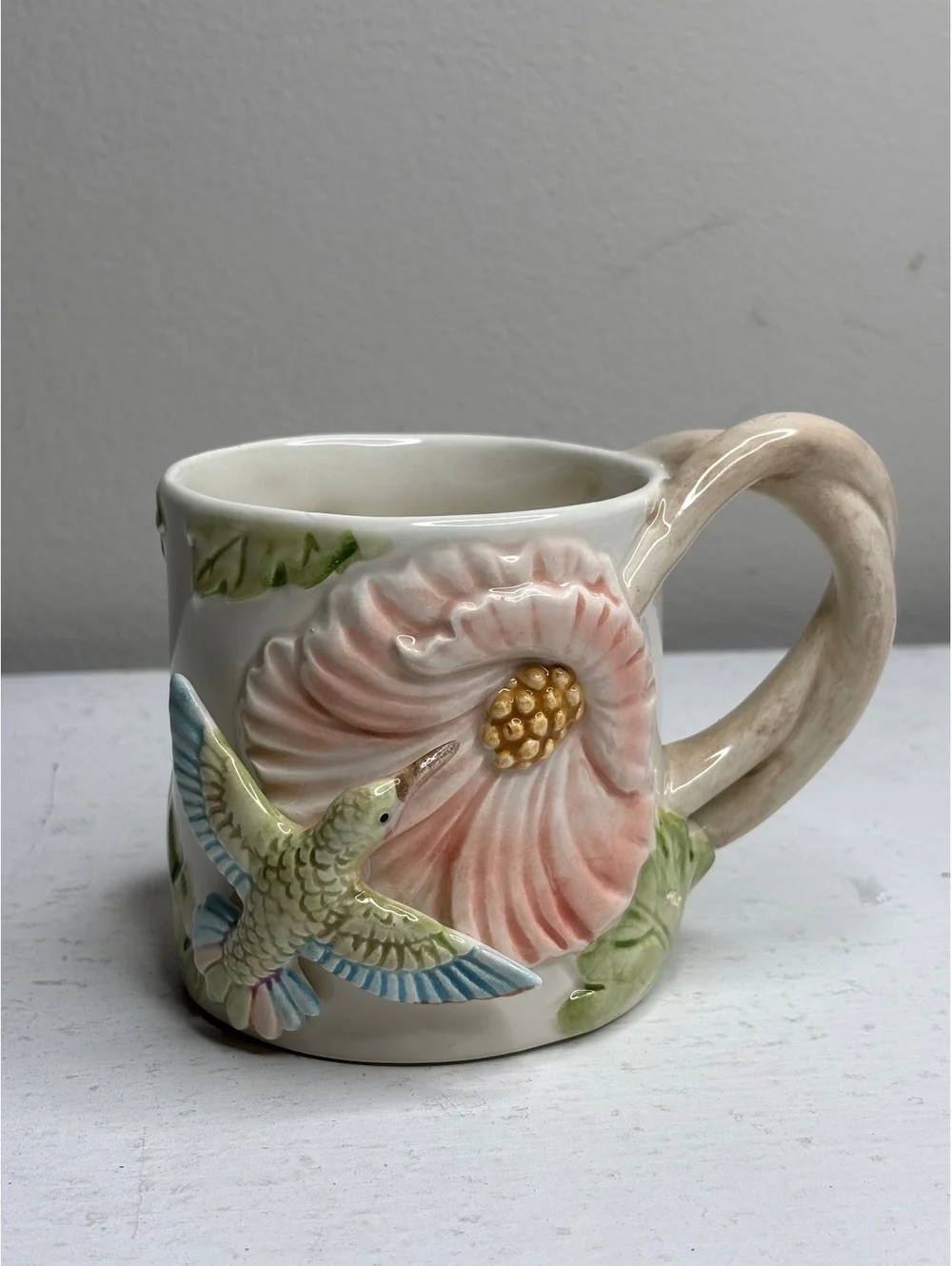 Fitz & Floyd Hummingbird Sculpted (3D) Mug